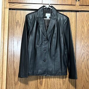 Beautiful brown leather blazer.